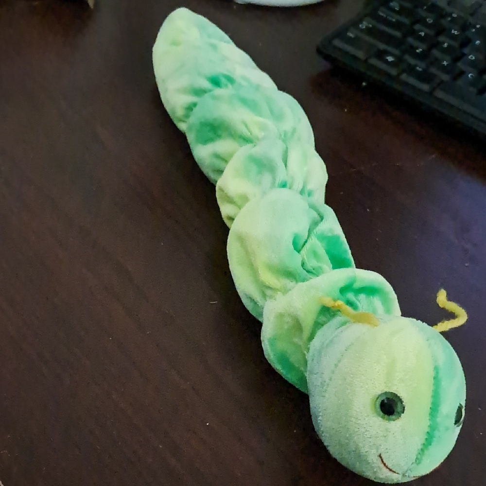 Green Plush Caterpillar Toy